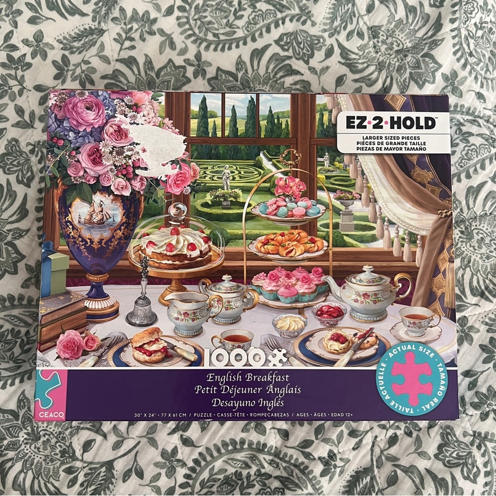 English Breakfast 1000 Piece Jigsaw Puzzle, EUC